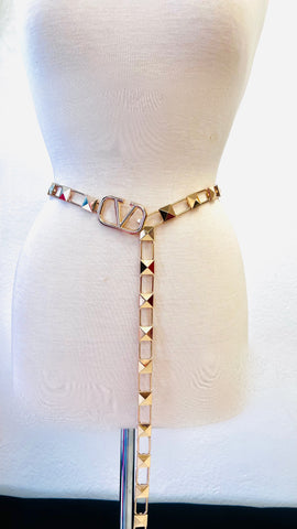 VAILEY VINTAGE STUDD CHAIN LINK BELT (Gold)