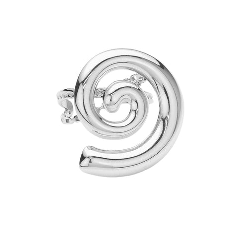 VIDA SWIRL COCKTAIL RING (silver)