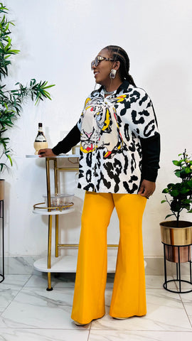 FIERCE MULTICOLOR PRINT OVERSIZED SHIRT