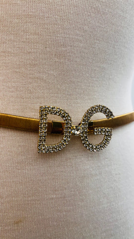 ITSY RHINESTONE STRETCH BELT (Gold)