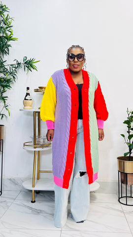 BLANCHE COAT OF MANY COLORS SWEATER DUSTER DRESS