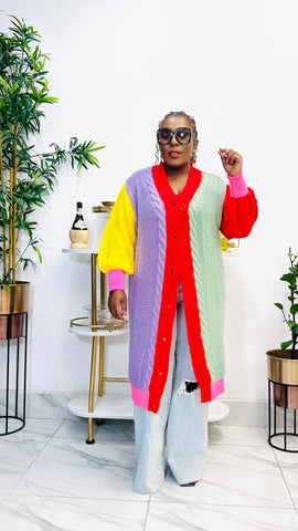 BLANCHE COAT OF MANY COLORS SWEATER DUSTER DRESS