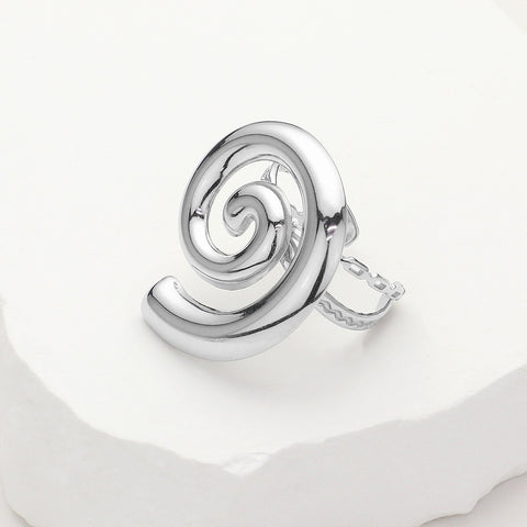 VIDA SWIRL COCKTAIL RING (silver)