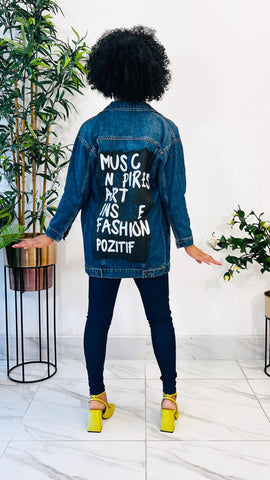 INSPIRATION BACK GRAPHIC DENIM JACKET